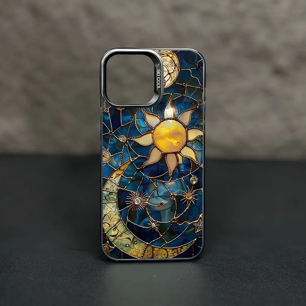 Catalog image of the blue Stained Glass Sun Moon CasePop phone case