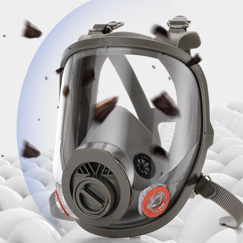 Reusable Full Face Mask with Filter Box (1 Set), 17 in 1 Full Face Mask, Dustproof & Gasproof Full Face Mask, Suitable for Painting, Woodworking, Construction, Grinding, Spraying, Chemicals, DIY, Respirator Mask