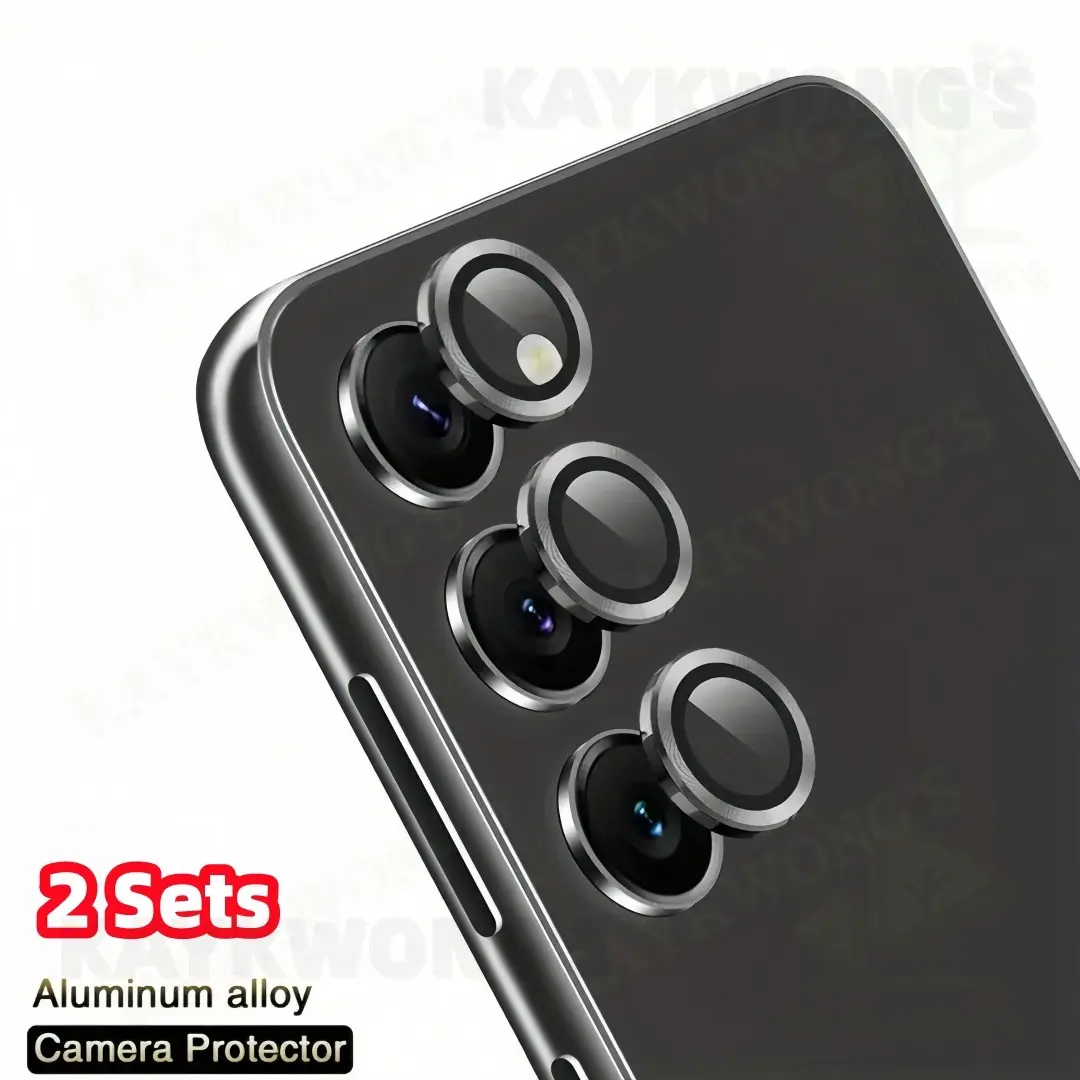 KAYKWONG'S 2-Pack For Samsung Galaxy Camera Lens Protector Film, Metal Lens Ring Case for A56/a36/a26/a16/a55/a35/a34/a14/a15/s23fe/s24fe/s25+/s24+/s23+/s25/s24/s23 Fe Plus
