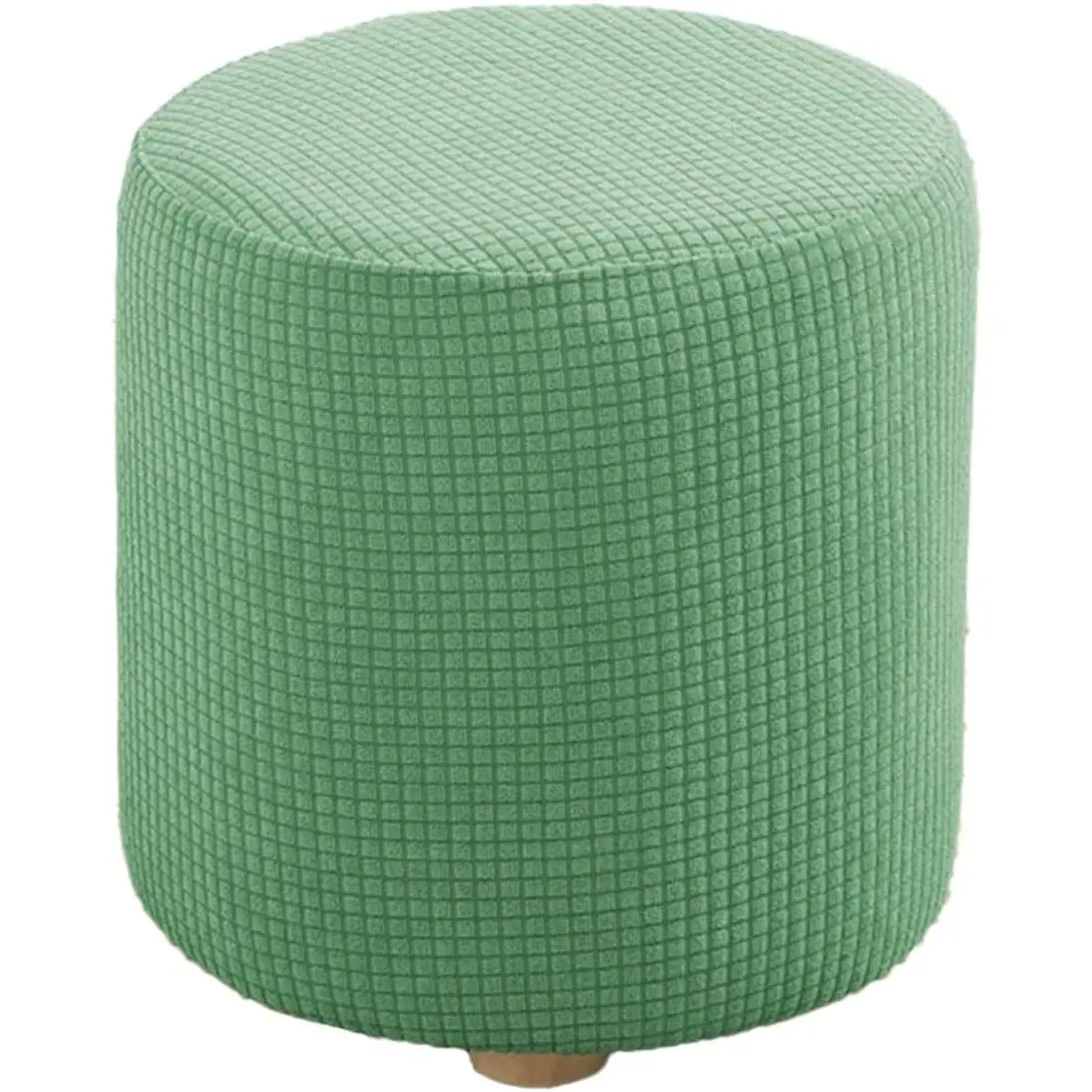 Small Square/Round Ottoman Storage Pouffe Stool Cover Slipcover Small Footstool Protector Covers Protective Case with Elastic Bottom Stool Covers Protector