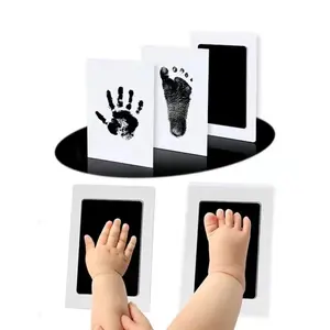 Newborn Hand & Footprint Kit – DIY Kids Keepsake with Ink Pads & Photo Frame, Safe Non-Toxic