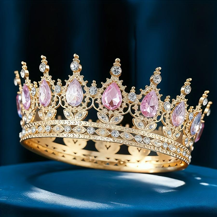 Exquisite Crystal Bridal Crown Headpiece Elegant Luxury Design For Weddings Birthdays And Formal Events Versatile Decor For Women And Cake Ornaments