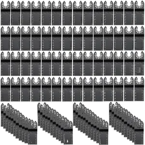 100PCS Oscillating Saw Blades, Summervibes, Quick Release Multitool Blades Kit, HCS Tool Blades for Wood Plastic Metal Nails Bolts, Compatible with Dewalt Dremel Fein Worx Bosch Makita Milwaukee