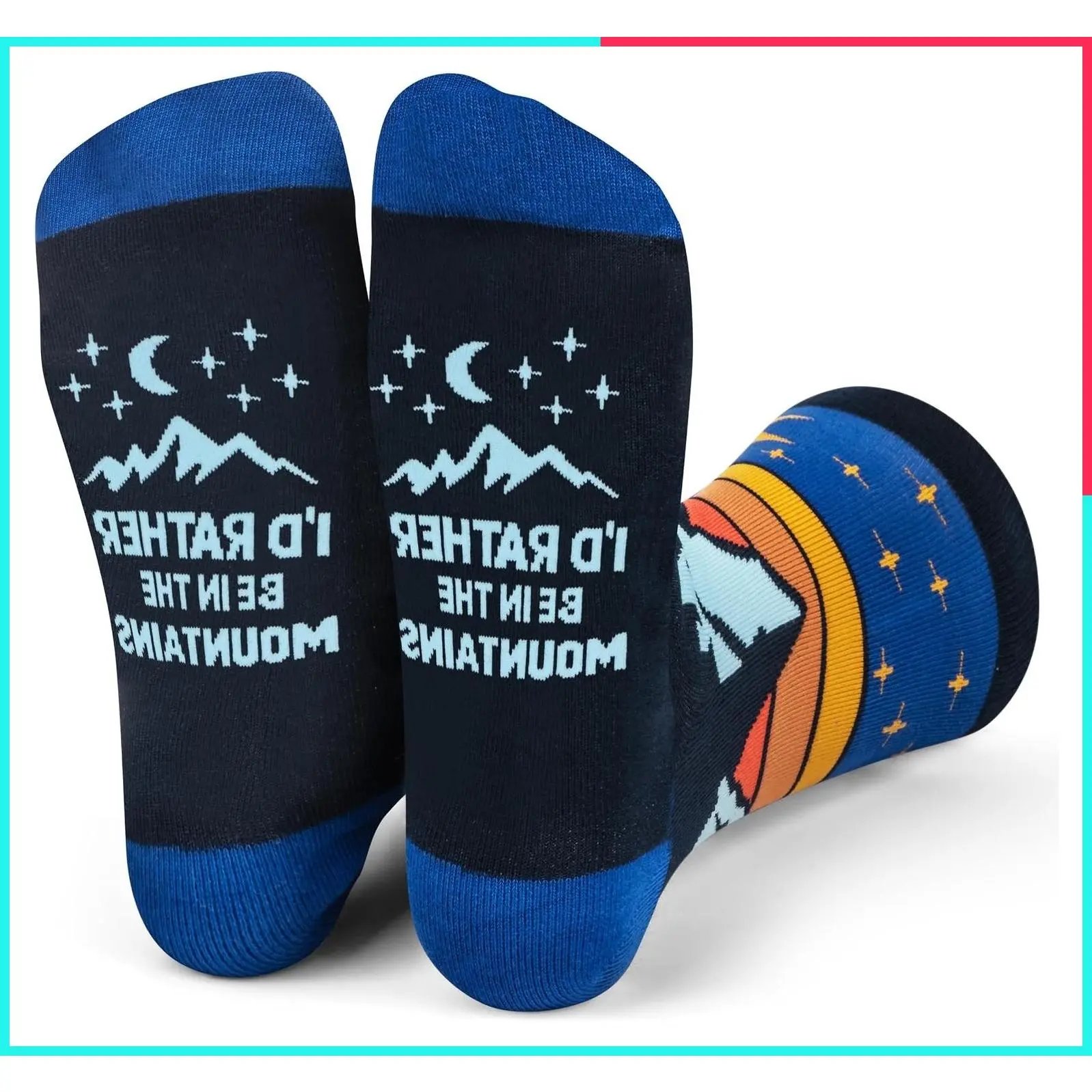 Outdoor Hiking Camping Socks for Men & Women - Holiday Gift for Nature Lovers, Premium Cotton Blend, Super Soft, Durable Novelty Socks, Hiking Accessory