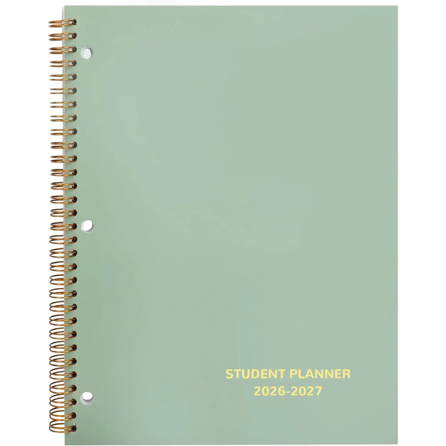 Student Planner 2026-2027 Monthly & Weekly School Planner 2026-2027 Student Planners Academic Year for Middle and High School, Aug 2026 - Jun 2027, 8.2" x 10.7", Academic Planners with Stickers & 3-Hole Punched - Green