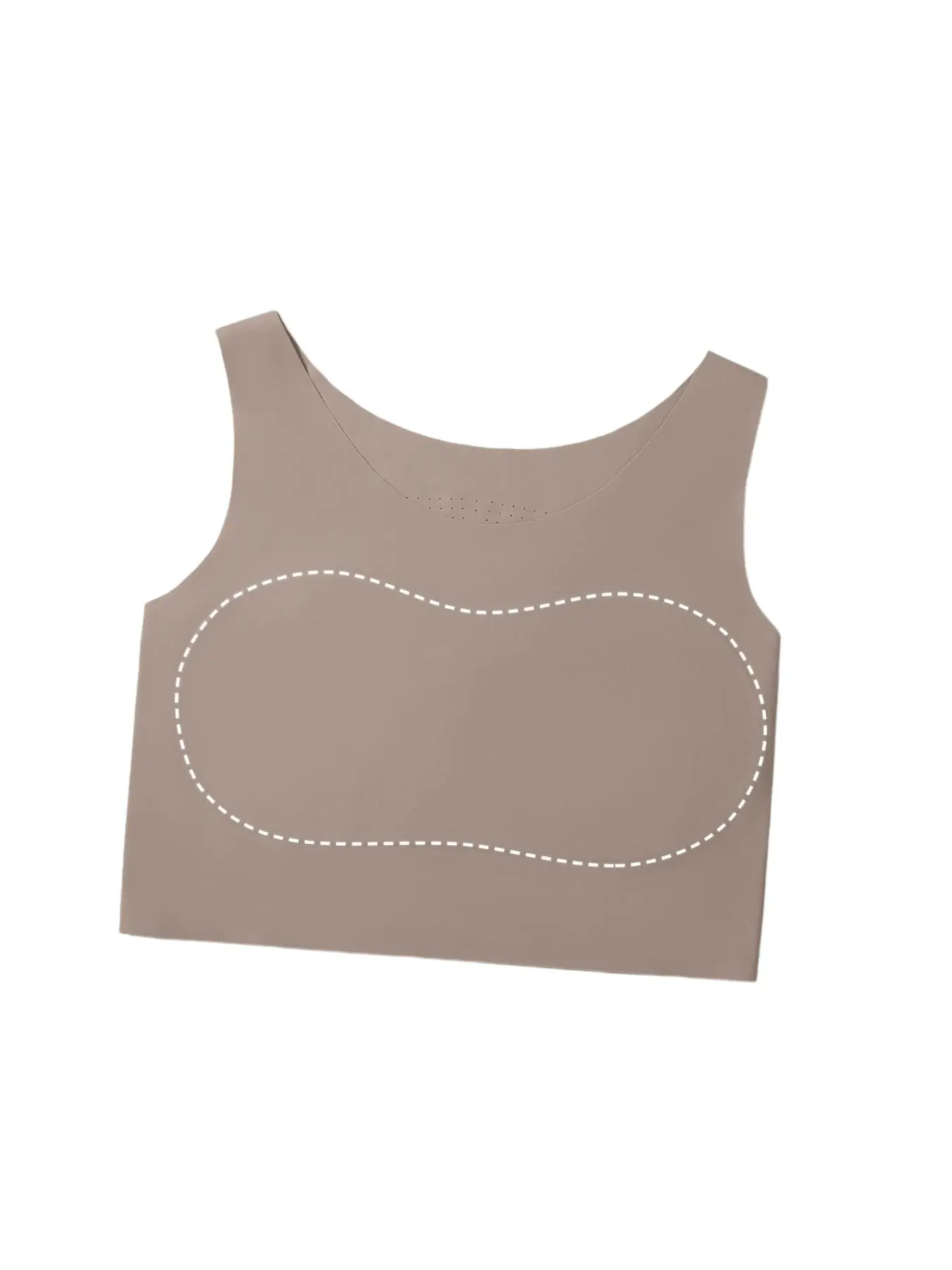 Women's Seamless No Cup Compression Bra Tank Top, Fitness Gym Bralette, No Padding No Wire Flat Chest Shaping Binder Vest Breathable Wide Strap Sports Bra for Yoga Workout Daily Wear Invisible Under Clothes Comfort Fit Smooth Fit Bra