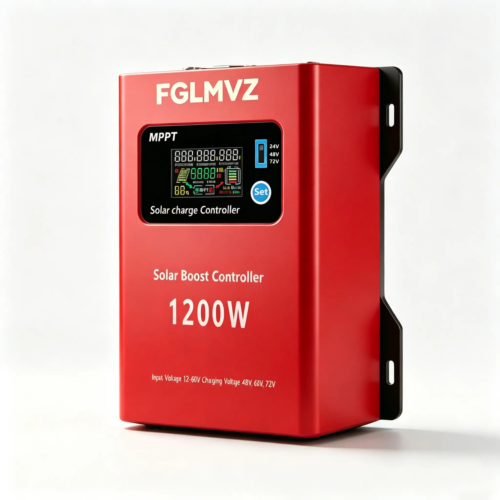 30A 1200W Boost MPPT Charger with LCD Display, 12-60V Input, 15A Max Output for 48V/60V/72V LiFePO4 Lead Acid Batteries, Ideal for Solar Enthusiasts’ RV Golf Cart Systems, Max Output 15A