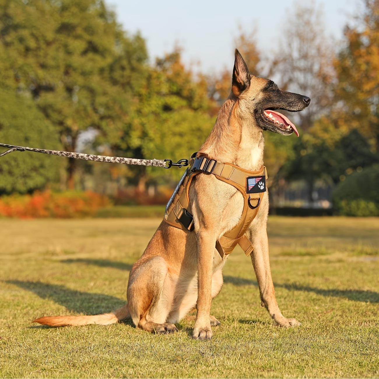 Tactical Dog Harness for Small Medium Large Dogs No Pull Adjustable Harness Training Easy Control Pet Vest with patches set Reflective Working Training