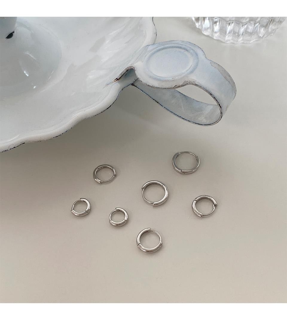 925 Silver ring earrings for women, no need to take them off when sleeping. Korean cold style, small and versatile, popular ear rings and ear buckles