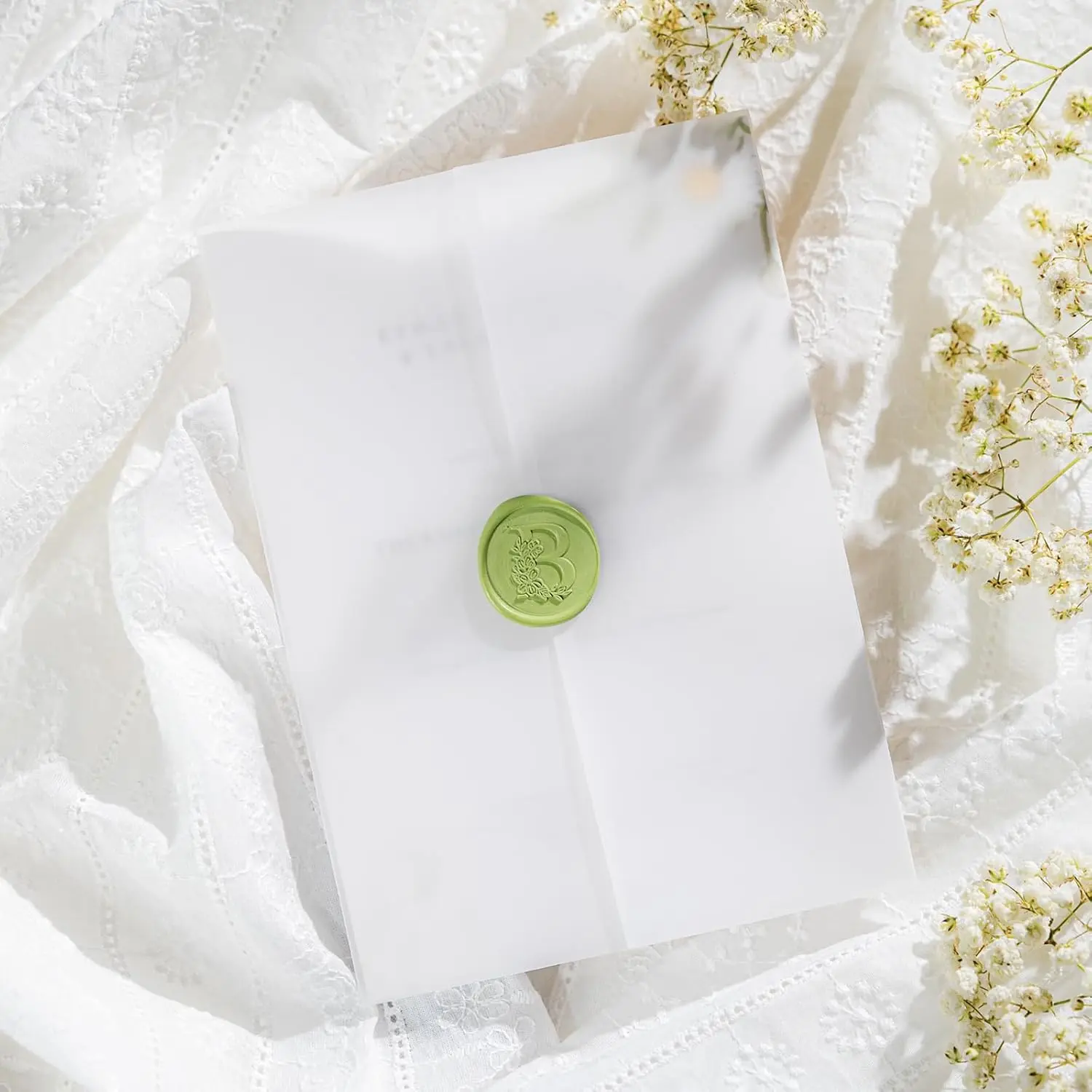 120 Pack Pre-Folded Vellum Jackets For 5x7 Invitations, Luxury Translucent Invitation Sleeves,115GSM vellum jackets 5x7, Wedding Invitation Accessories For Weddings Birthdays Bridal Shower