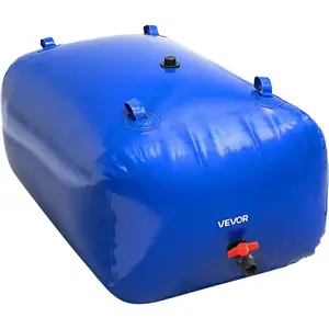 VEVOR Water Storage Bladder 30 Gallon Large Capacity Water Bag, Portable Collapsible Soft Waters Container, Leakproof Tear - Resistant PVC Emergency Waters Storage Tank for RV Truck Outdoor Use