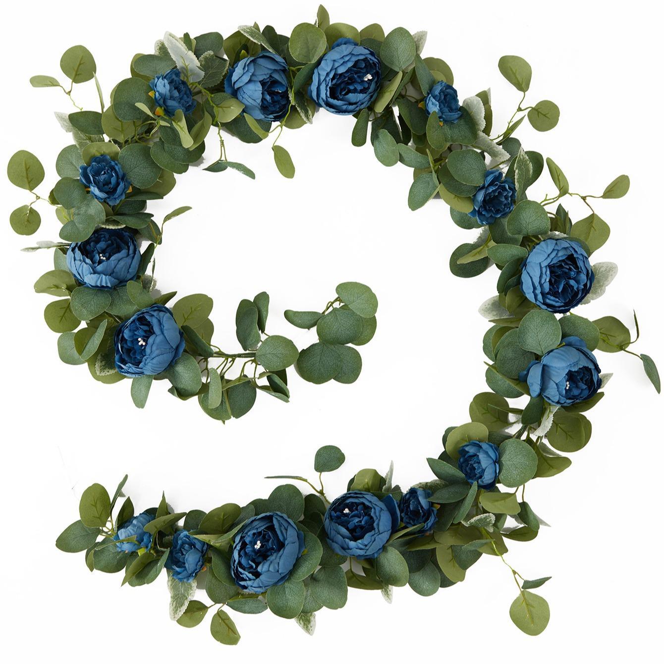 Artificial Peony Vine, 1-Count Faux Peony Flower Garland for Wedding Table Decor, Plastic Faux Flowers