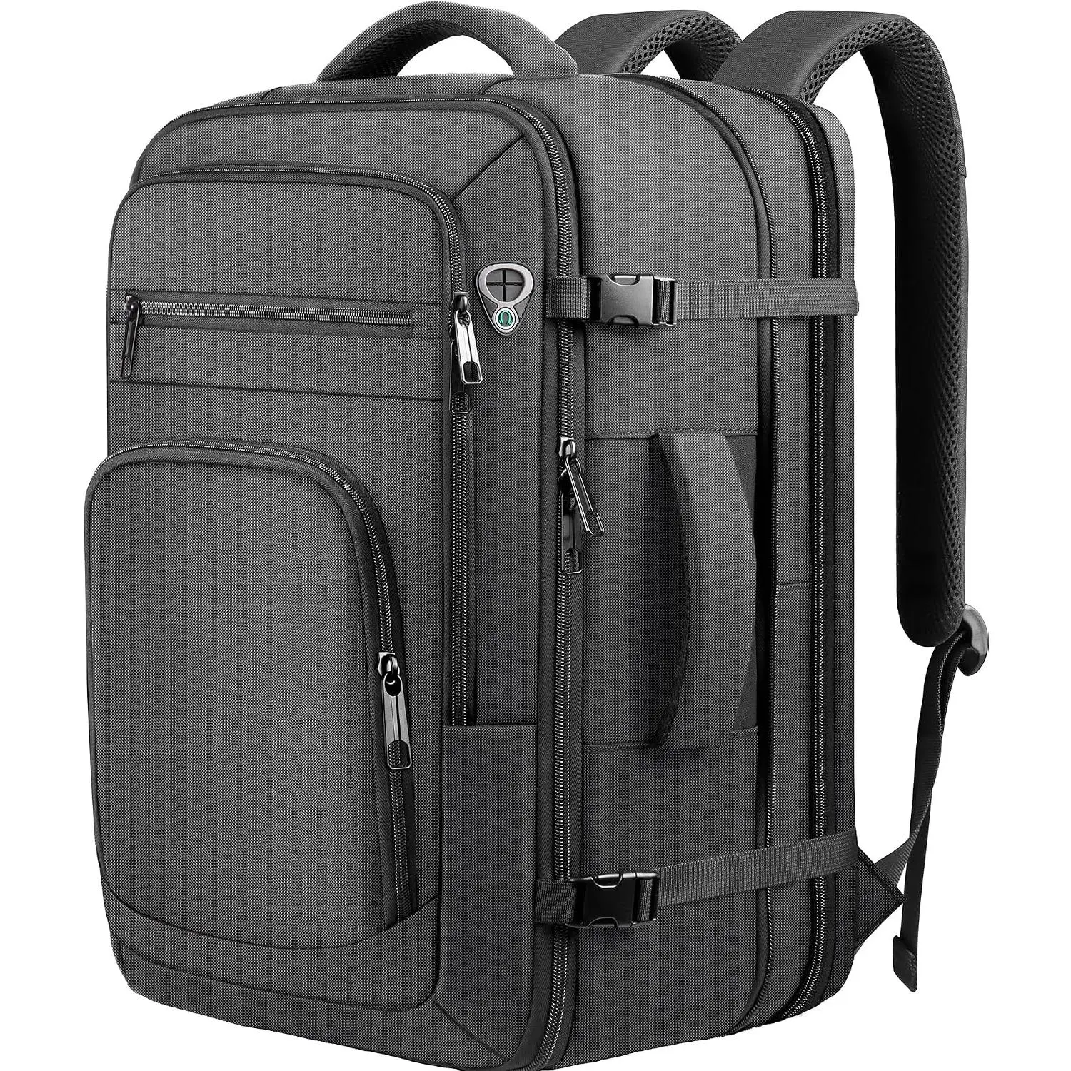 Roomy Travel Backpack,Expandable 40L-50L Carry  Backpack For 17.3" Laptop | TSA Flight Approved Business Travel Backpack&Multiple Organizer Pockets for Work,Overnight Trip,College &Daily Commuting