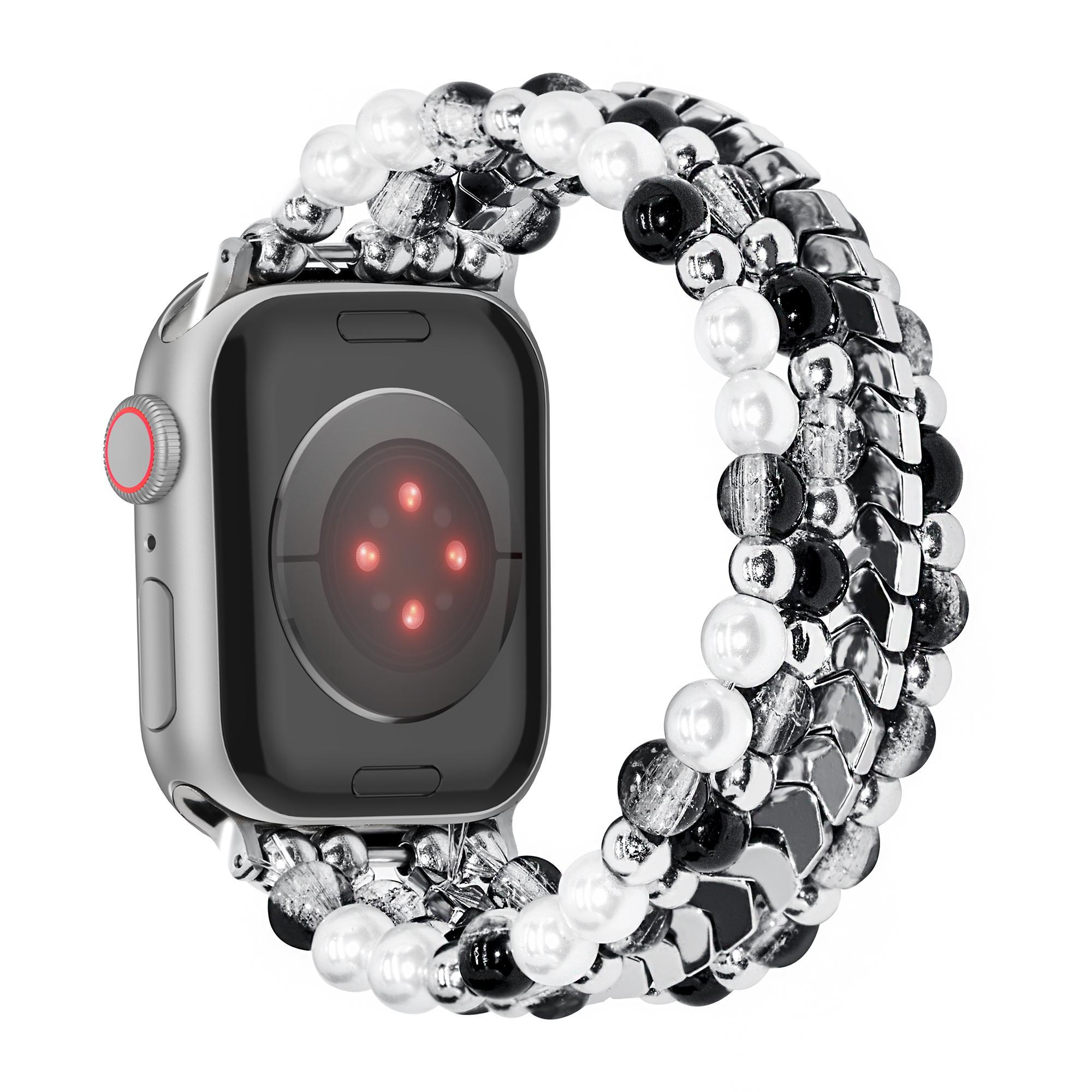 Fashion Glass Bead Bracelet Watch Band (Band Only), 1 Count Fashion Smart Watch Band for Apple Watch Series 9/8/7/SE/6/5/4/3/2/1