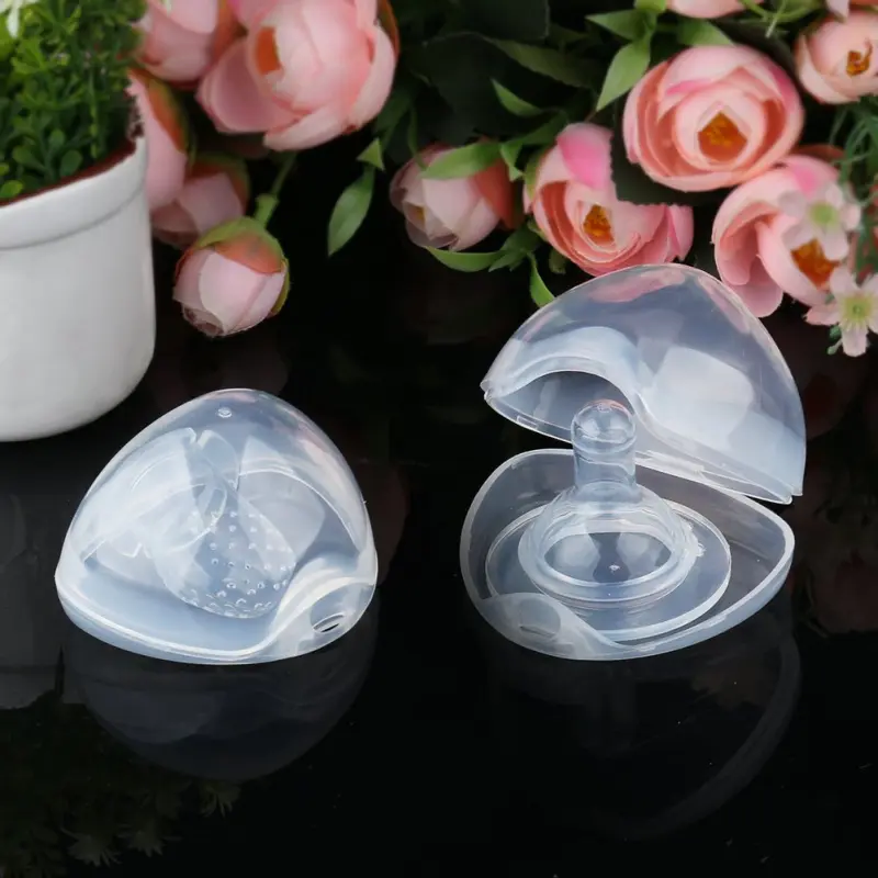 Baby Newborn Pacifier Storage Case Food Grade Silicone Dustproof Portable Pacifier Pouch Organizer for Infants Travel Nipple Container Holder