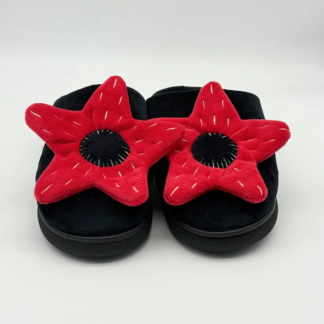 New Stray Dog Home Slippers, Hard Sole Couple Anti-Slip Warm Floor Slippers, Comfortable Indoor Footwear for Couples