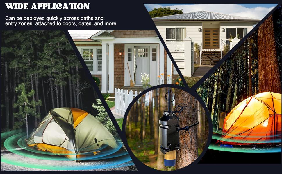 Perimeter Trip Alarm, 12 Gauge Camping Trip Wire Alarm Device, Early Warning Security System for Camping and Property Safety  HARD EDGEHARD EDGE