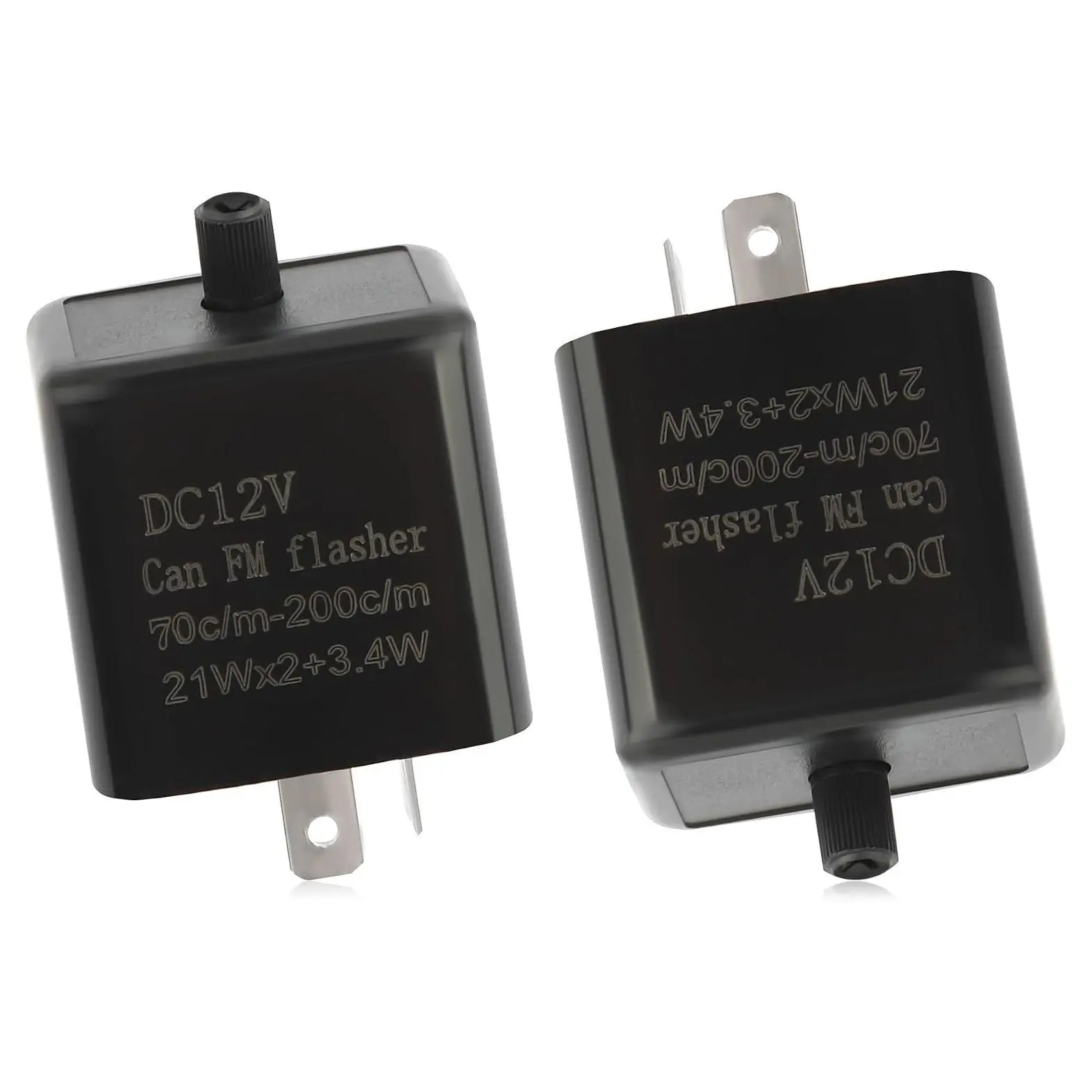 2-Pack 12V 2-Pin LED Flasher Relay, Adjustable Turn Signal Blinker Relay, Universal Replacement for Motorcycles, Electric Bicycles, Dirt BikesGift