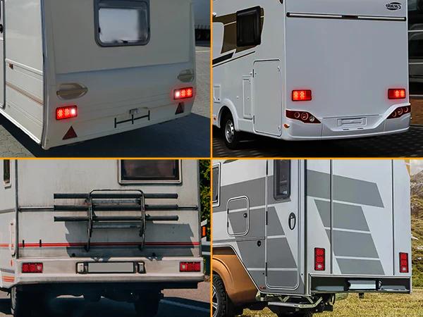 Nilight Rectangle Red LED Triple Tail Lights