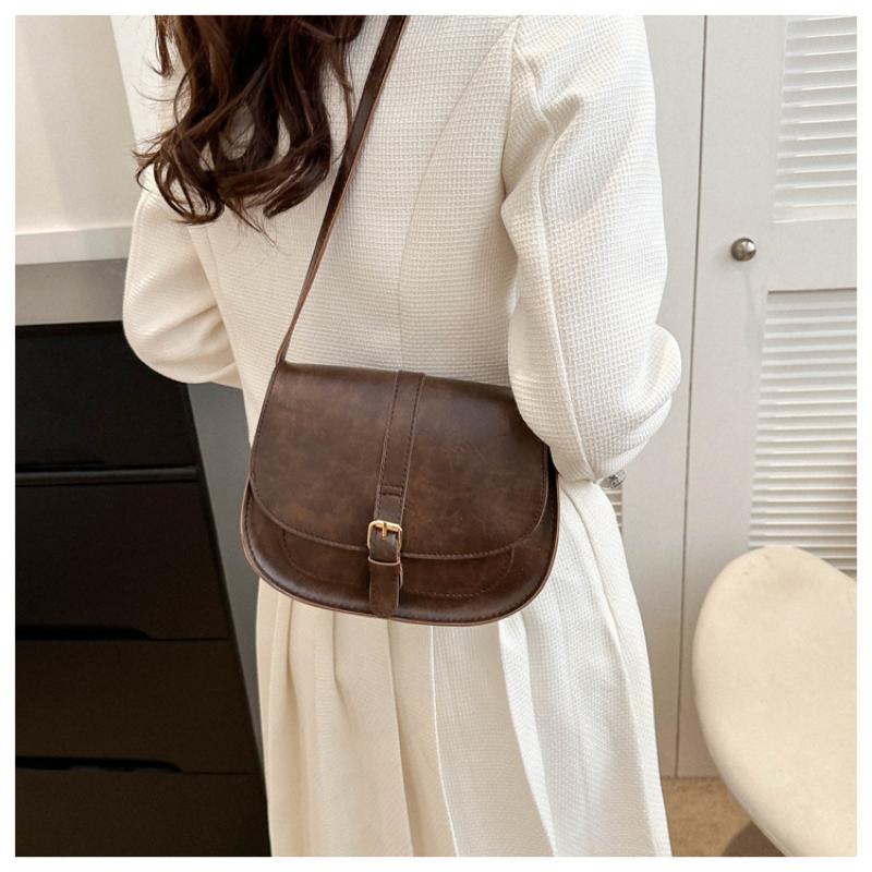 Today's Popular Bags, Simple Crossbody Bag, Casual Shoulder Underarm Saddle Bag