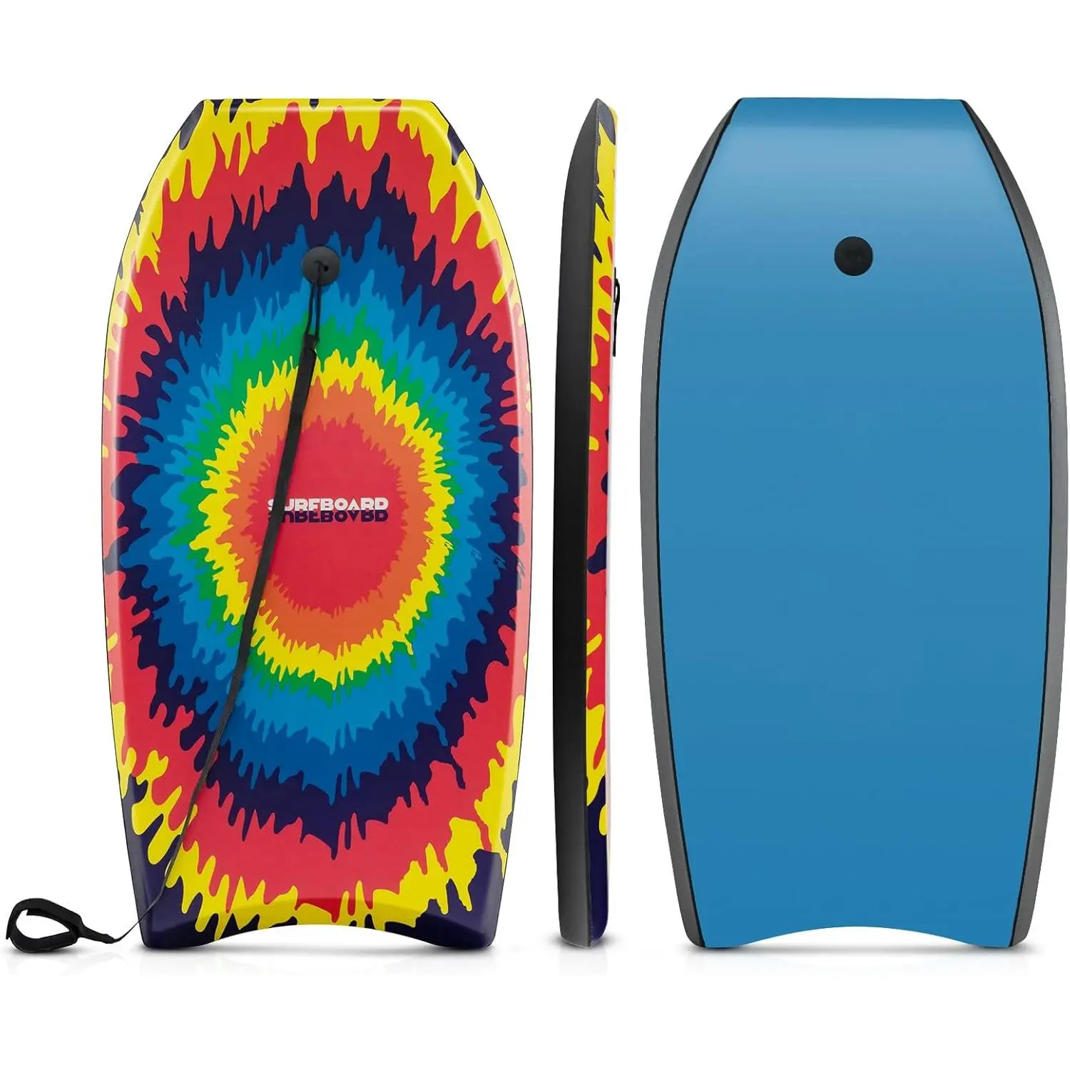 41''/37''/33'' Lightweight Body Board for Beach, Surf Board with EPS Core, XPE Deck, HDPE Slick Bottom, Wrist Leash, Bodyboard for Kids Adults Surfing