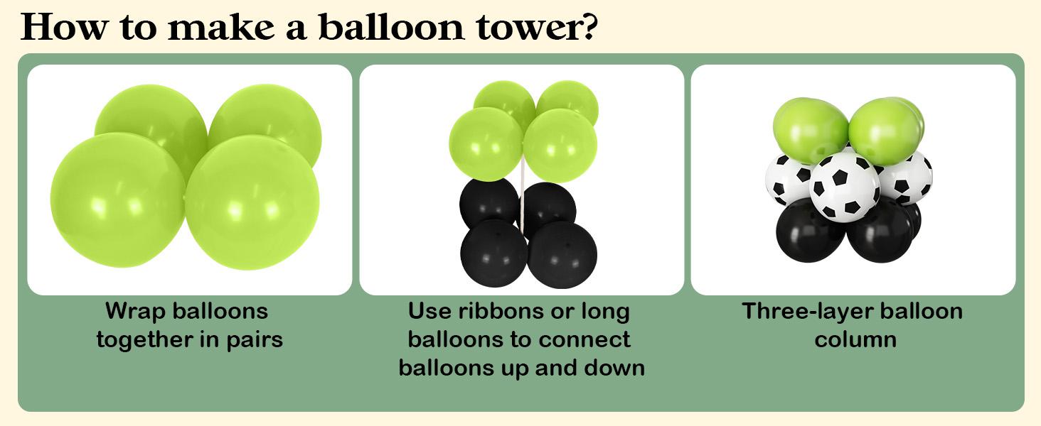 40 Inch Number 6 Balloon Green Soccer Number Six Foil Balloons Tower Set for Boys 6th Birthday Party Decorations Giant Large Digital Aluminum Balloons Stack for Football Lover World Sports Game