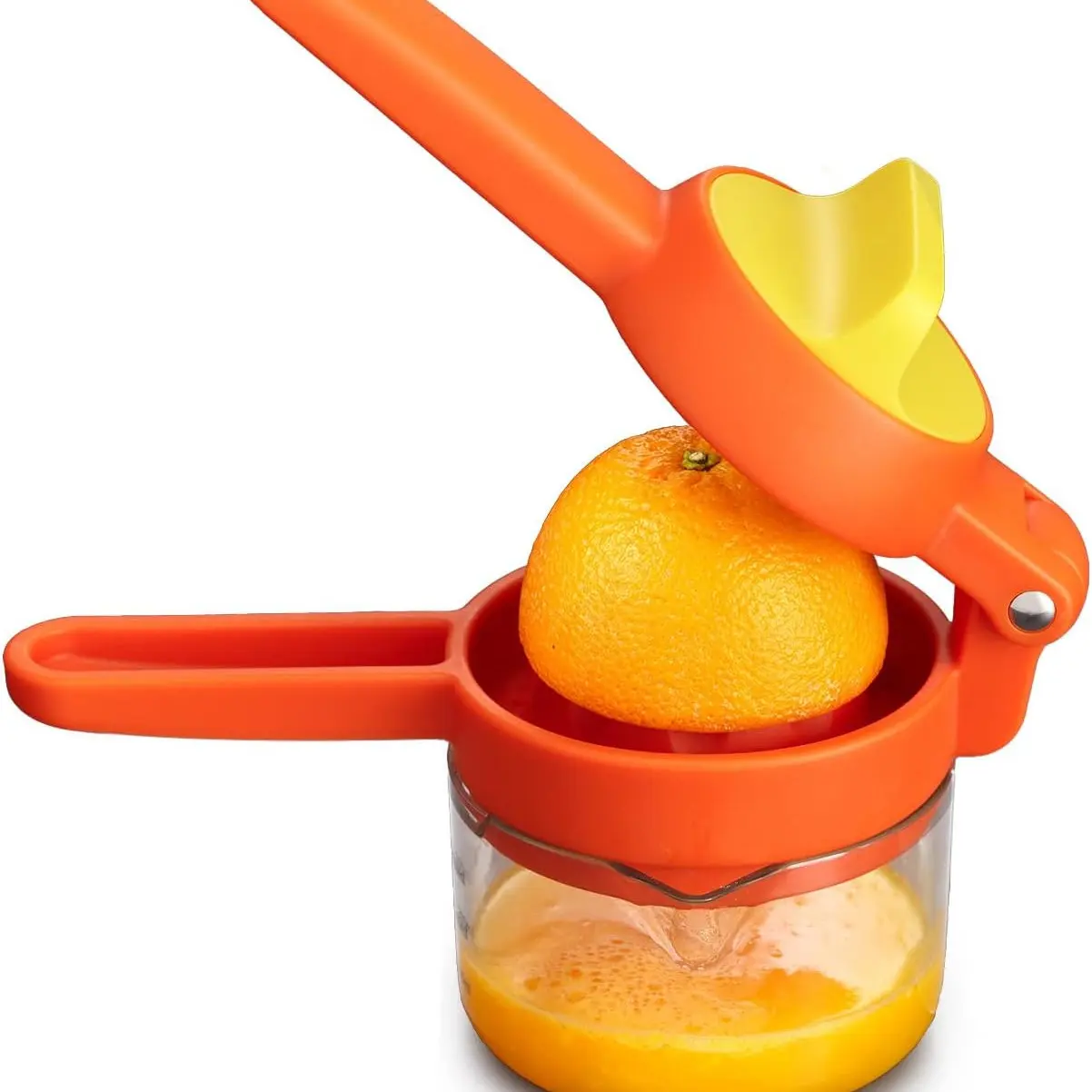 Manual Citrus Juicer Press, Manual Fruit Juicer, Dual Action, with Measuring Cup, Suitable for Lemon, Lime, Easy to Use, Perfect for Home Kitchen