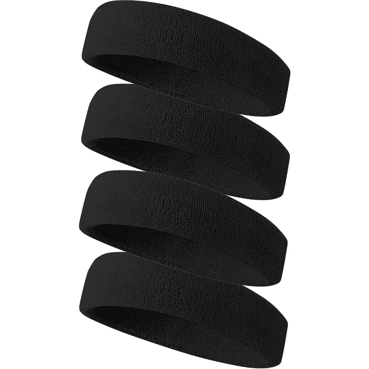Women's Athletic Sweat Cotton Elastic Headband - Universal 1-Size Gym Headband for Running, Outdoor Use