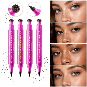 Waterproof Freckles Pen: Faux Freckle Stamp and Fine Tip Eyeliner for Realistic, Long-Lasting Freckles