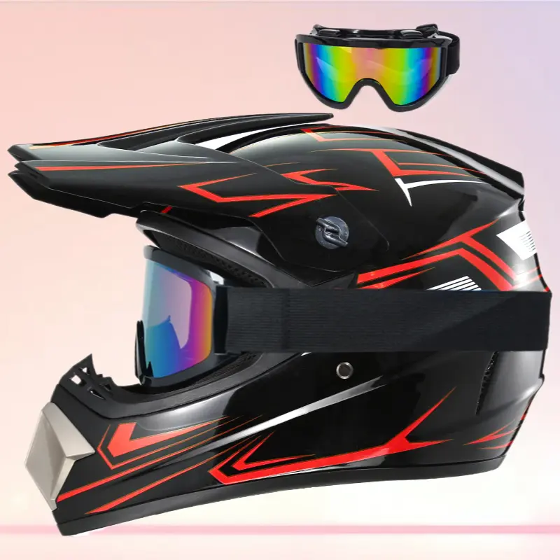 Full Face Motorcycle Helmet, 26*33cm, Adjustable Airflow, Cross-Country Biking & Kart Racing Safety Headgear for Men, All-Season Daily Commuting & Electric Go-Kart Riding Accessory