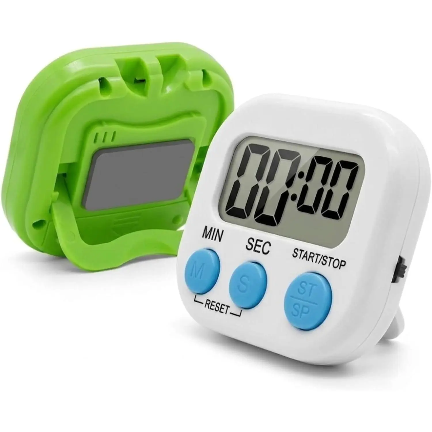 2 Pack Digital Kitchen Timers with /Off  & Loud  | Clear LCD, Upgraded , Foldable Stand, Easy Control, Memory Mode for Teachers Classroom,  Study, Seniors & Baking