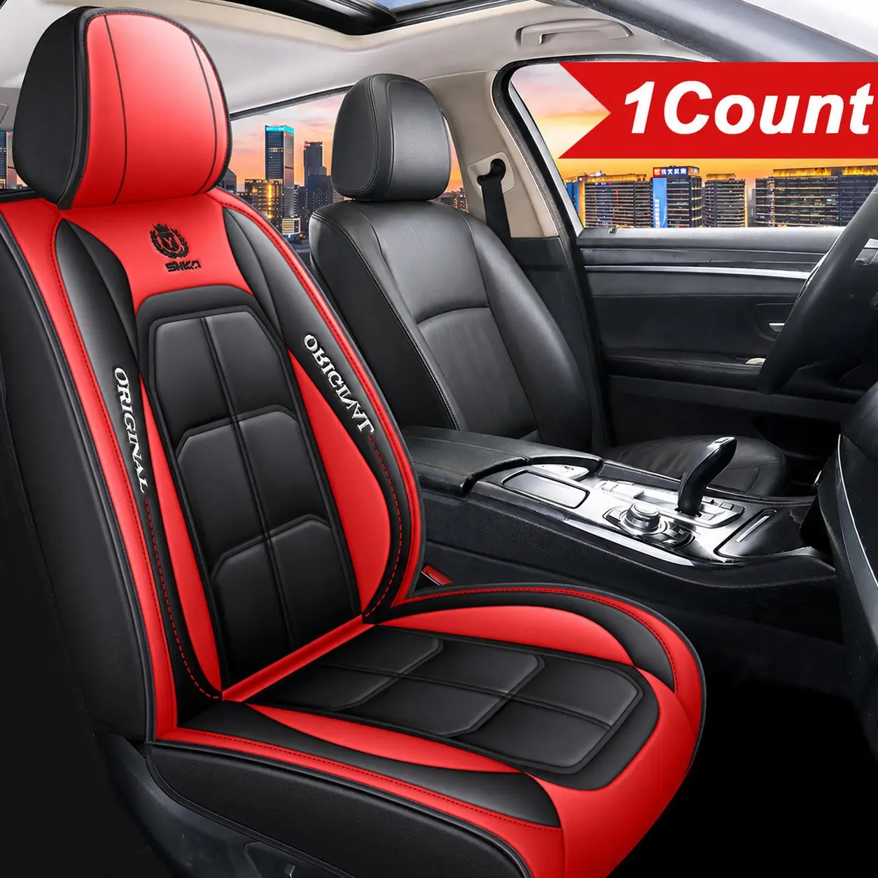 PU Leather Car Seat Covers Front Set, Automotive Seat Covers, Universal Fit for Sedans Suvs Trucks, No Filler, Luxury Vehicle Seat Protection, Easy to Install, 1 PC #GLOBAL PICKS