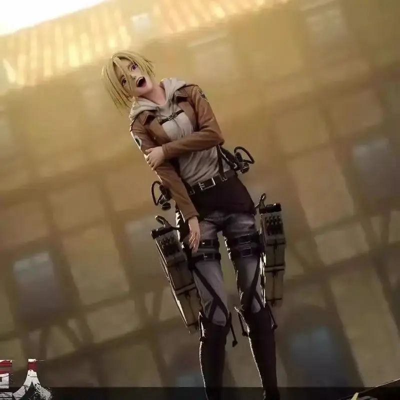 28cm Anime Attack On Titan Annie Leonhart Pvc Action Figures Window Display Toys Desktop Ornament Collectible Peripheral Gifts