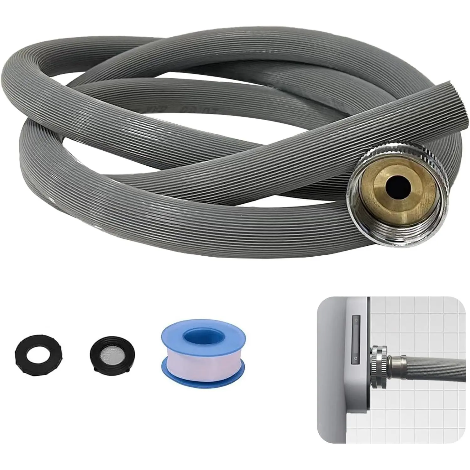 Dehumidifier Drain Hose 3/4 Inch FHT Connection, With Brass Joint To Prevent Water Leakage, Fully Compatible With Most Of Dehumidifiers，5ft