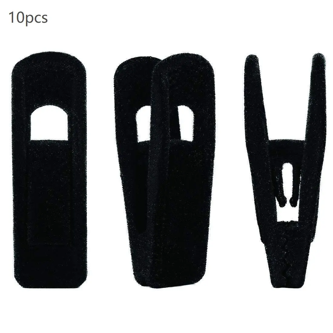 10-Pack Velvet Hangers, Durable Finger Clips, Perfect Thin Velvet Hangers, Specialized Velcro Clips for Pants, Universal Use