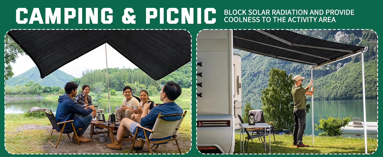 AGS Kesfitt 70% Shade Cloth 10x20 ft, Breathable HDPE Mesh Sun Shade Tarp for Garden & Greenhouse, UV Resistant Outdoor Shade Fabric with Copper Grommets for Plants, Patio, Yard