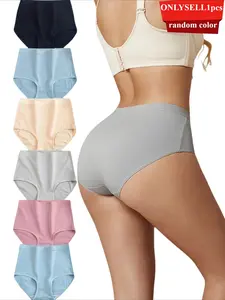 6pcs colors, 1 piece shipped randomly. Women's seamless and breathable underwear. No low-rise elastic waistband, soft and comfortable for daily wear. Ideal as women's lingerie, suitable for all seasons (hand washable)