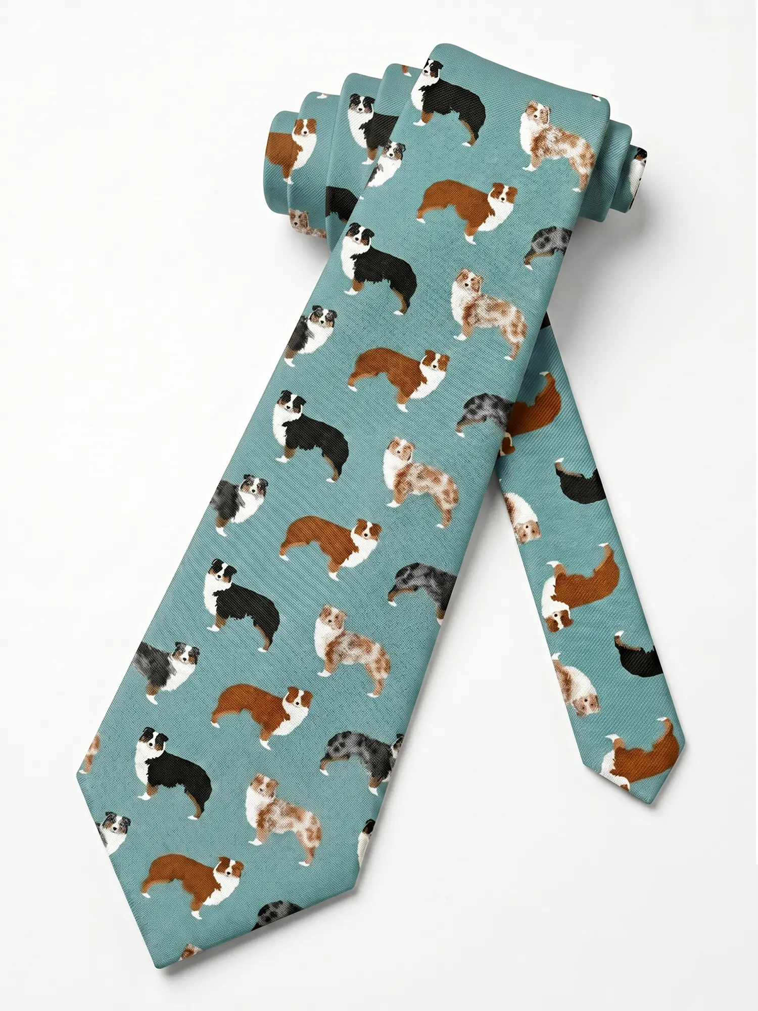 Men's Novelty Neckwear Featuring a Quirky Border Collie & Motorcycle Print - Funny Animals Accessory for Birthday or Anniversary Gifts, Beach, Funky, Memorial Day, Skinny Tie, Those Who Love Quirky, Fun Accessories, Business, Casual