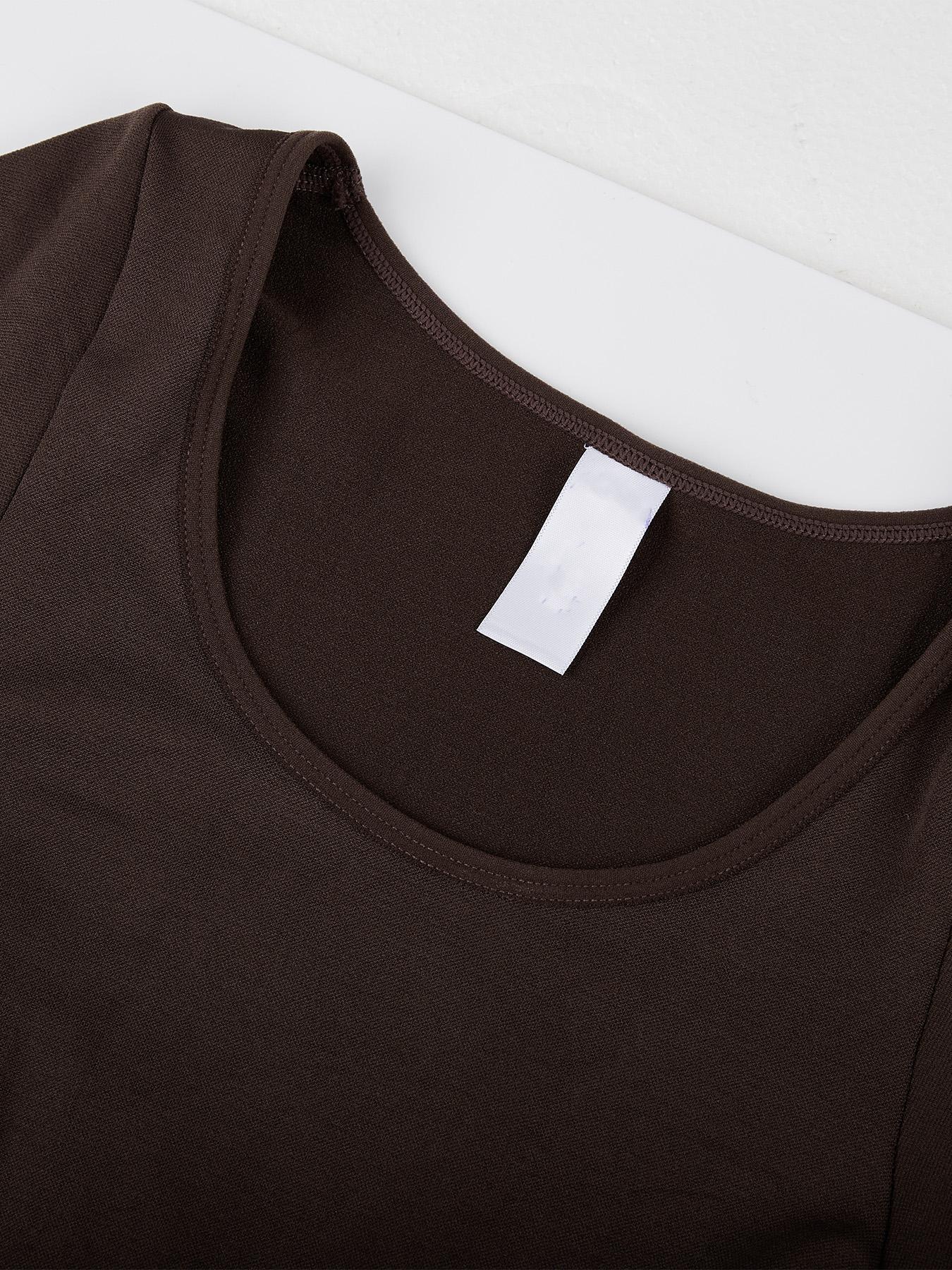 Women's Short Sleeve Seamless High Waisted Shapewear Bodysuit, Tummy Control Round Neck Slim Fit Top, Casual All Season Wearable Undergarment