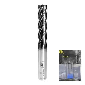 Micrograin Carbide Square Long Flute End Mill - 1/4" Diameter 1-1/8" Flute Length, 4" OVL, 4 Flutes - ILET (2 Pieces, 1/4") - for Alloy Steels, Hardened Steel & Metal- Mill Bits Sets