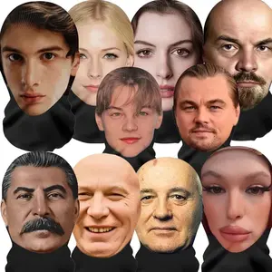 2026 New 3D Printed Mask Funny Mesh Mask Full Face Headwear Elastic Mesh Cosplay Headwear Balaclava Hood Hat Headgear