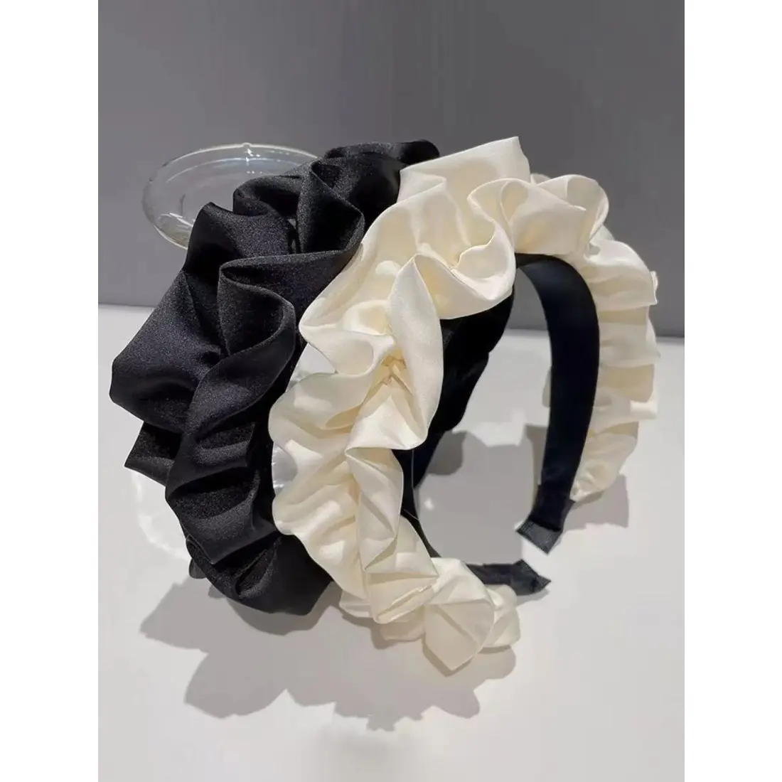 Puffy Ruched Headband for Women Girls, Soft Wide Band Hair Hoop with Elegant Gathered Design, Chic Fashion Hair Accessories for Daily Wear, Party Outfit Styling, Office Look, Cute Trendy Headband Gift