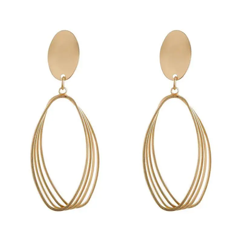 Matte Gold Earrings Drop Earrings Ear accessories 925 Silver Needle Fashion Accessories