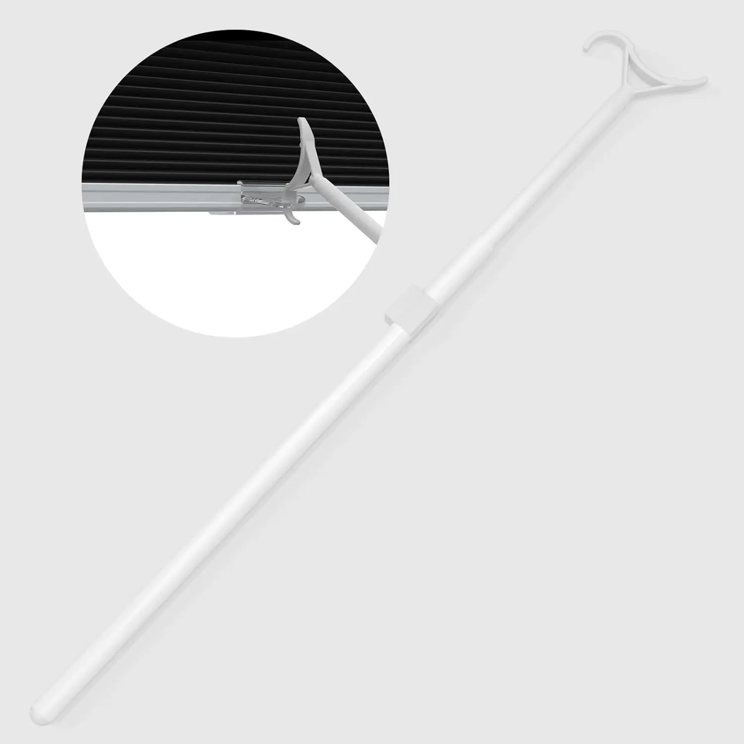 Draw Rod for Cordless Window Shades and Blinds, Roller Shades, Zebra Shades, Cellular Shades, Aluminum Rod, Easy to Pull Shade Up and Down, 1Pack White