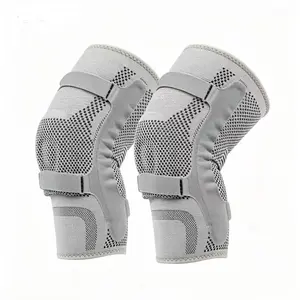 Adjustable Knee Sleeve With Flexible Side Stays, Breathable Stretch Fabric, Snug Comfort Fit For Daily Activities, Indoor & Outdoor Sports Wear.,pro