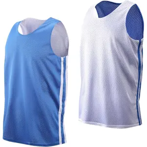 Men's Reversible Basketball Jersey Mesh Athletic Tank Top, Breathable Sports Uniform for Practice Training Game