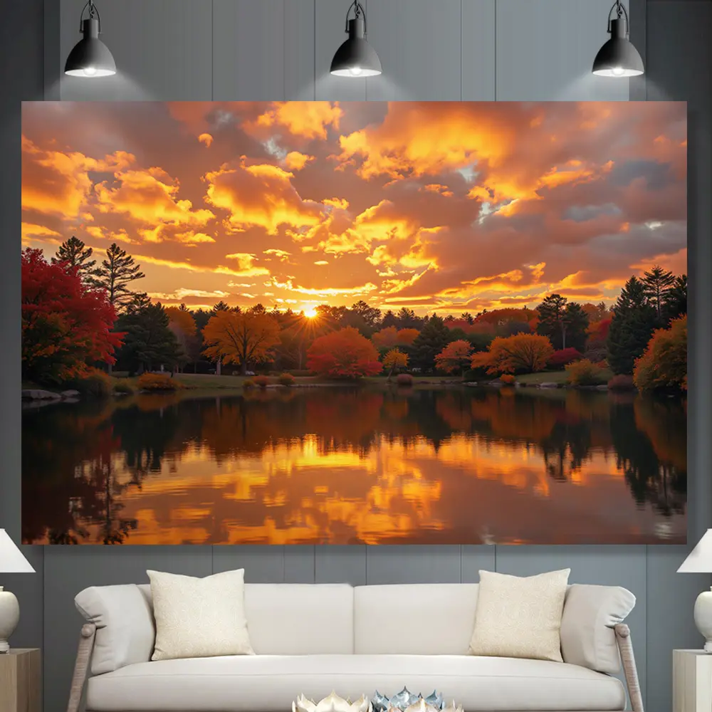 Autumn Maple Tapestry Suitable for Party, Wedding, Photo Booth Background - Seasonal Decoration