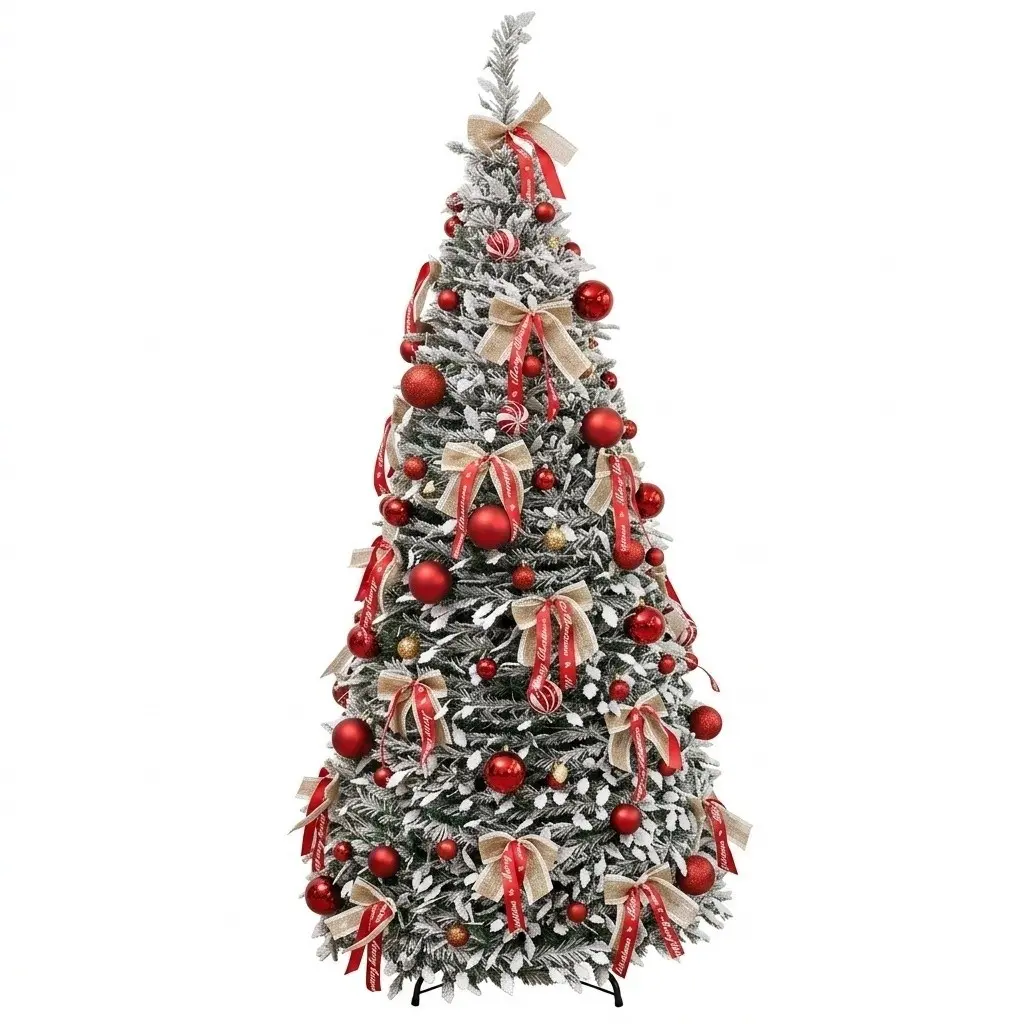 Foldable Christmas Tree, Home & Supermarket Decoration, Integrated Foldable Design, Perfect for Holiday Season, 1 Piece