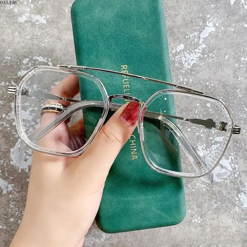2026 New Double Beam Aviator Eyewear Frame, Classic anti-blue light glasses compatible with prescription lenses for men. Timeless aviator design, lightweight comfortable fit, customizable daily eyewear for office work and casual outdoor styling.