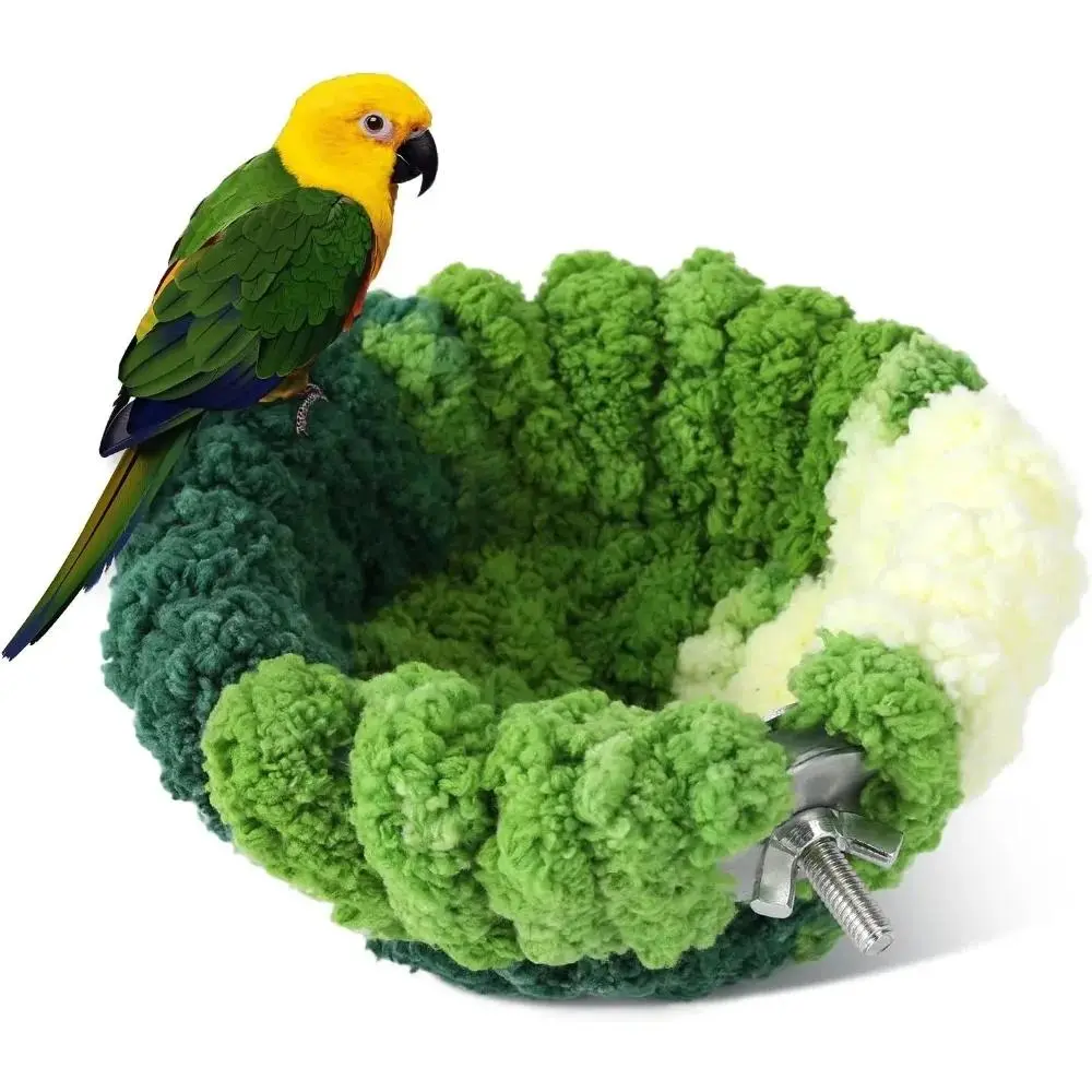 Bird Nest for Cage,Plush Hanging Bird Bed for Parakeet,Breeding Bird House for Conure,Budgie,Cockatiel,Lovebird,Canary,Hamster